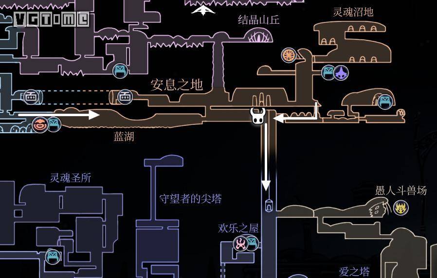 空洞骑士泪水之城地图攻略（空洞骑士骨钉强化位置）插图70